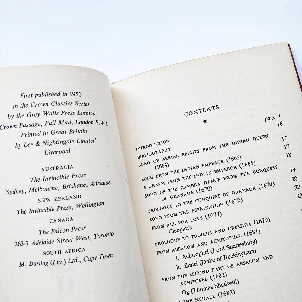Selected Poems of John Dryden