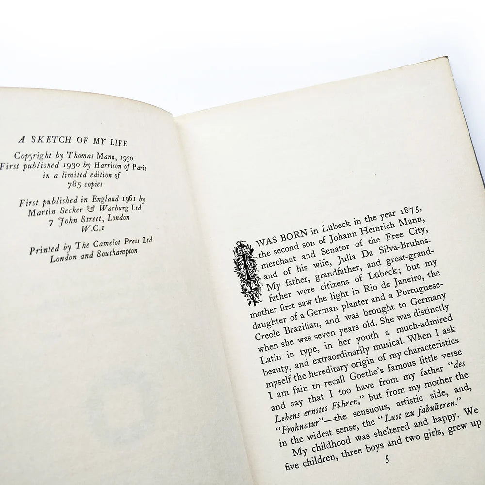Thomas Mann - A Sketch of My Life