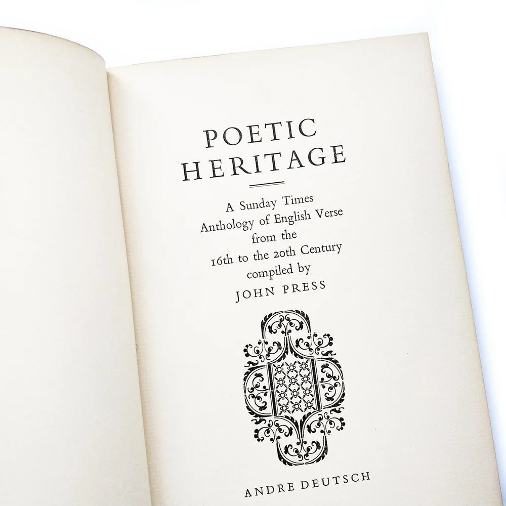 Poetic Heritage - Anthology of English Verse - FIRST EDITION