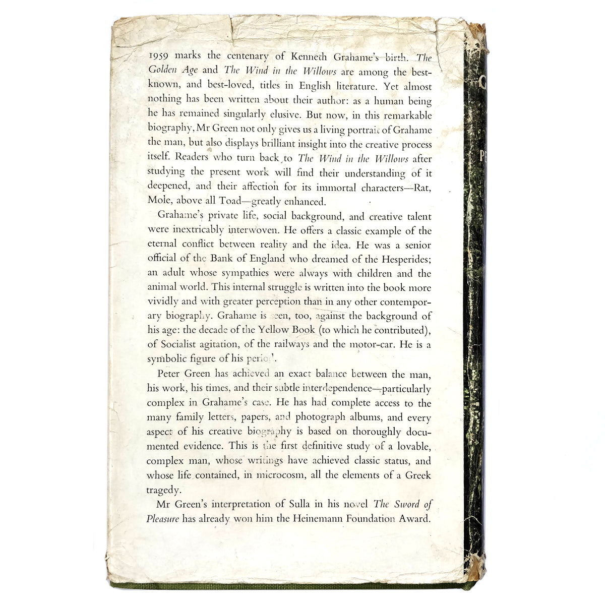 Kenneth Grahame: A Biography by Peter Green - FIRST EDITION