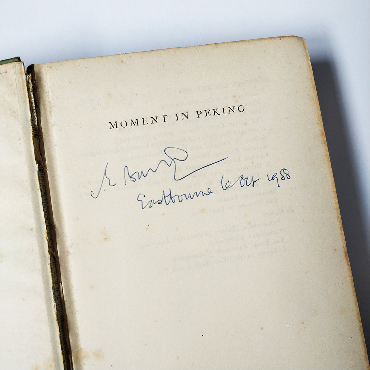 Lin Yutang - Moment in Peking - FIRST EDITION 1940