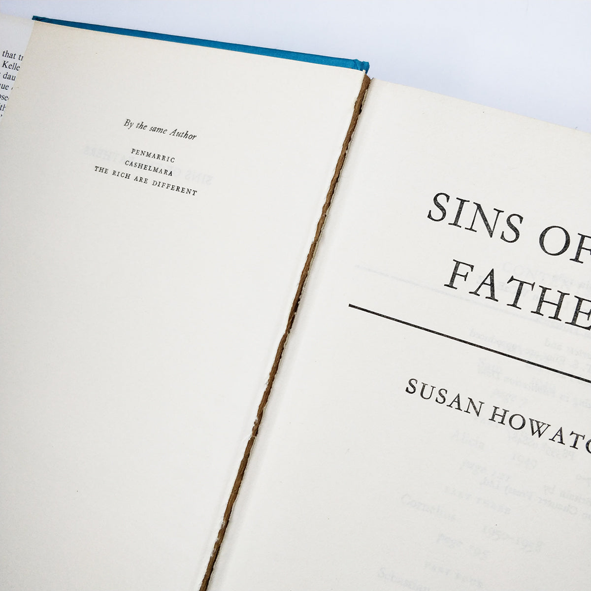 Susan Howatch - Sins of the Fathers FIRST EDITION