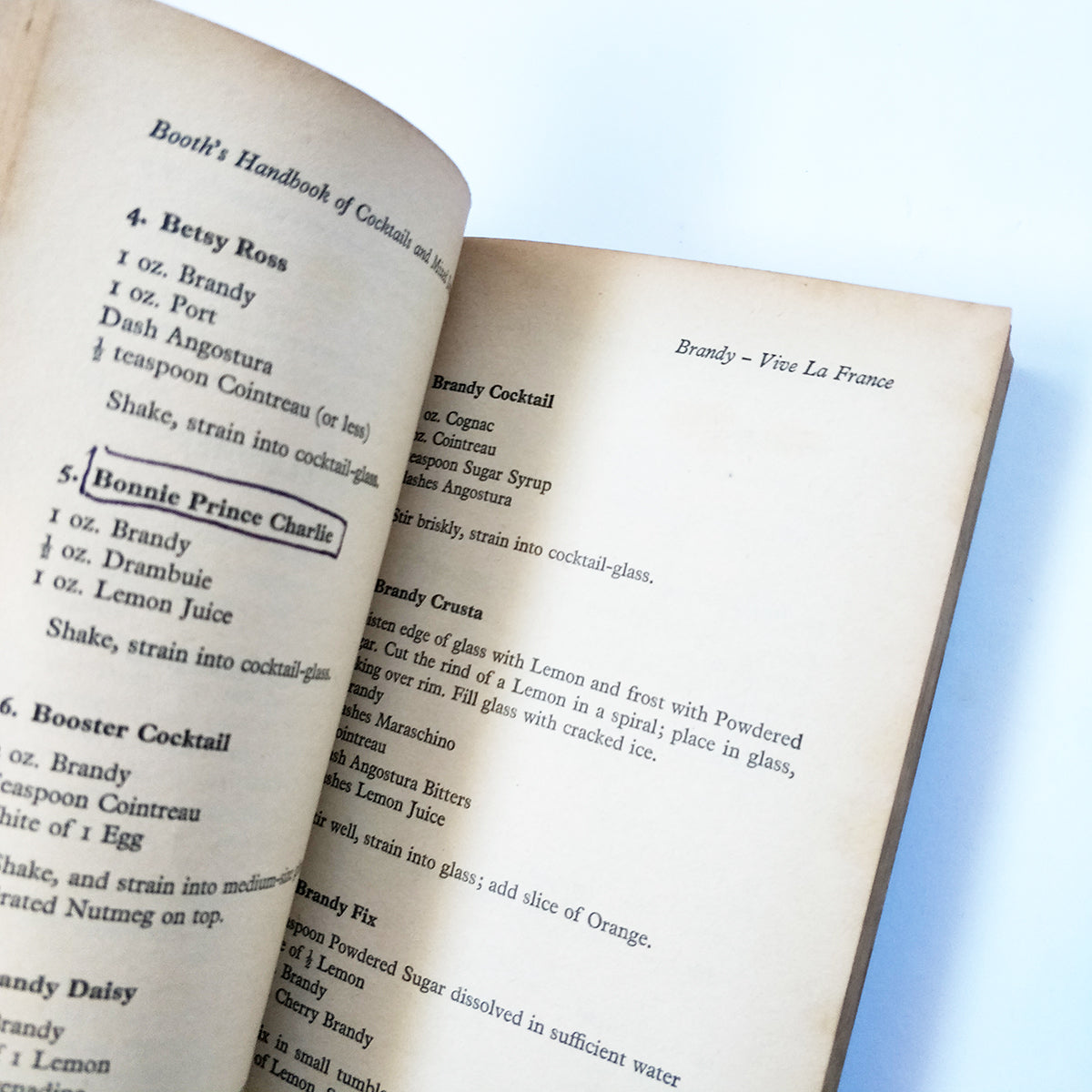 Booth's Handbook of Cocktails and Mixed Drinks