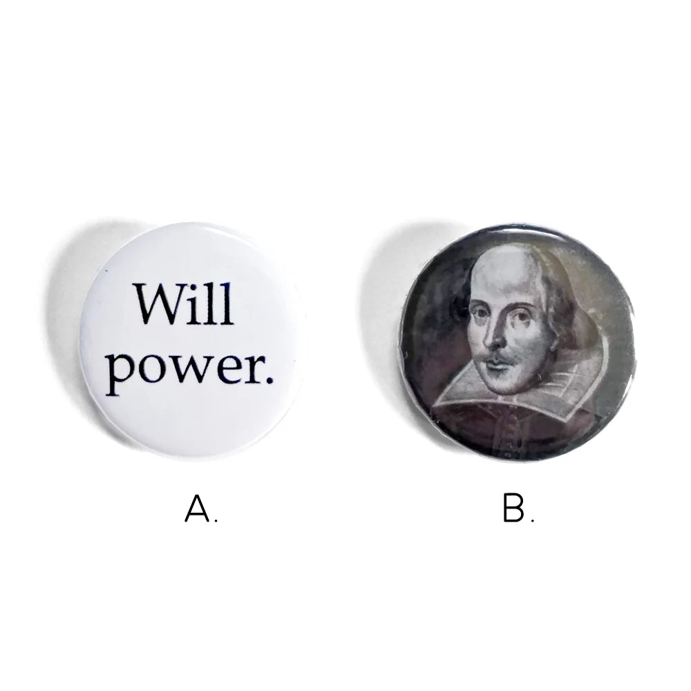 William Shakespeare Button Badges