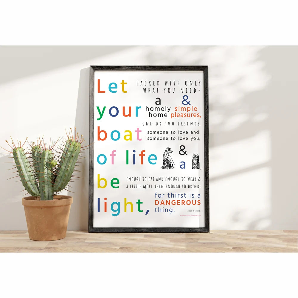 Let Your Boat of Life Be Light PRINT