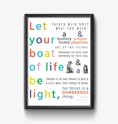 Let Your Boat of Life Be Light PRINT