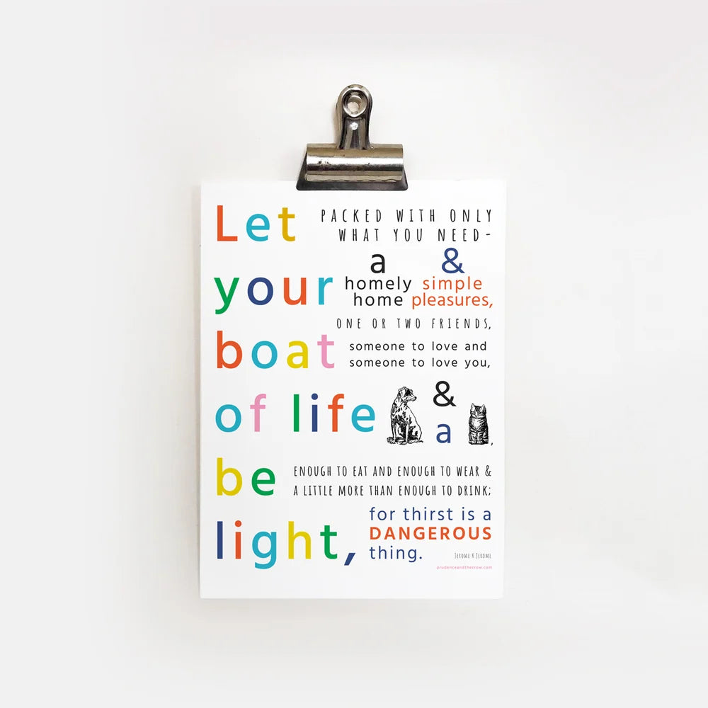 Let Your Boat of Life Be Light PRINT