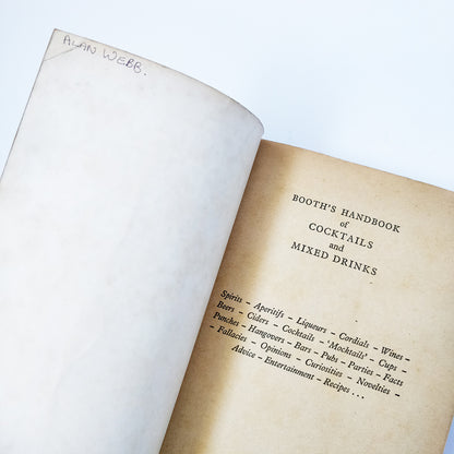 Booth's Handbook of Cocktails and Mixed Drinks