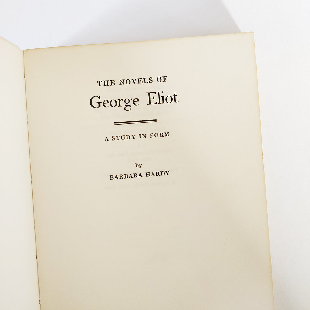 The Novels of George Eliot - Barbara Hardy