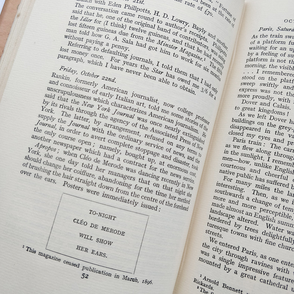 The Journals of Arnold Bennett: Volume 1: 1896-1910 FIRST EDITION