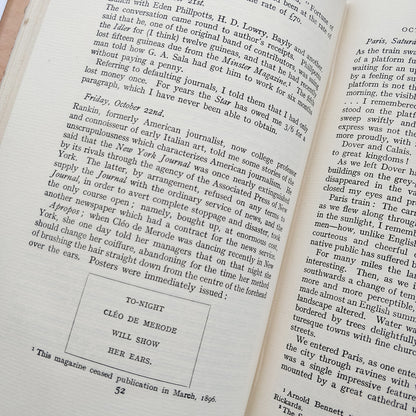 The Journals of Arnold Bennett: Volume 1: 1896-1910 FIRST EDITION