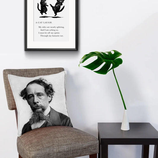 Charles Dickens author sofa CUSHION