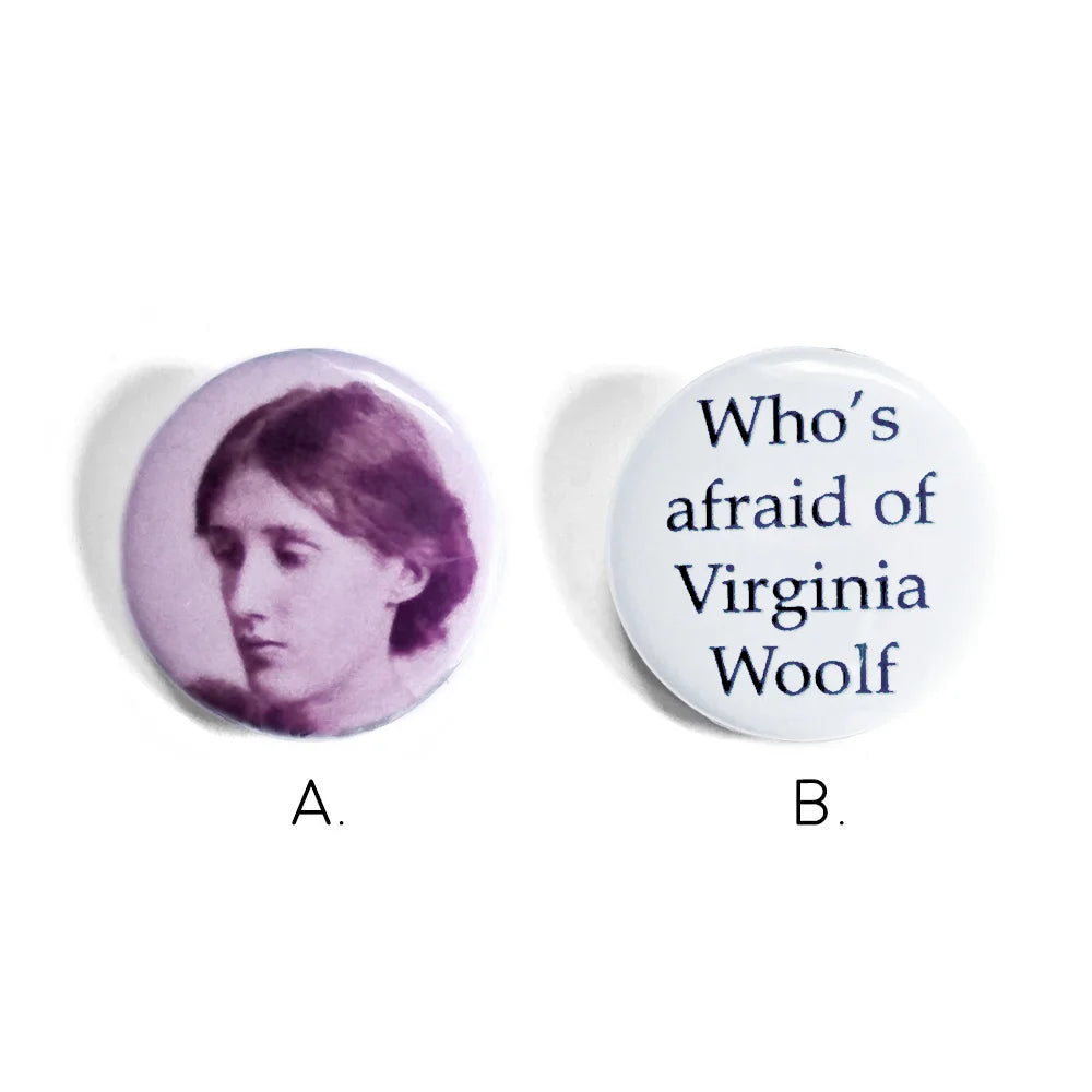 Virginia Woolf Button Badges